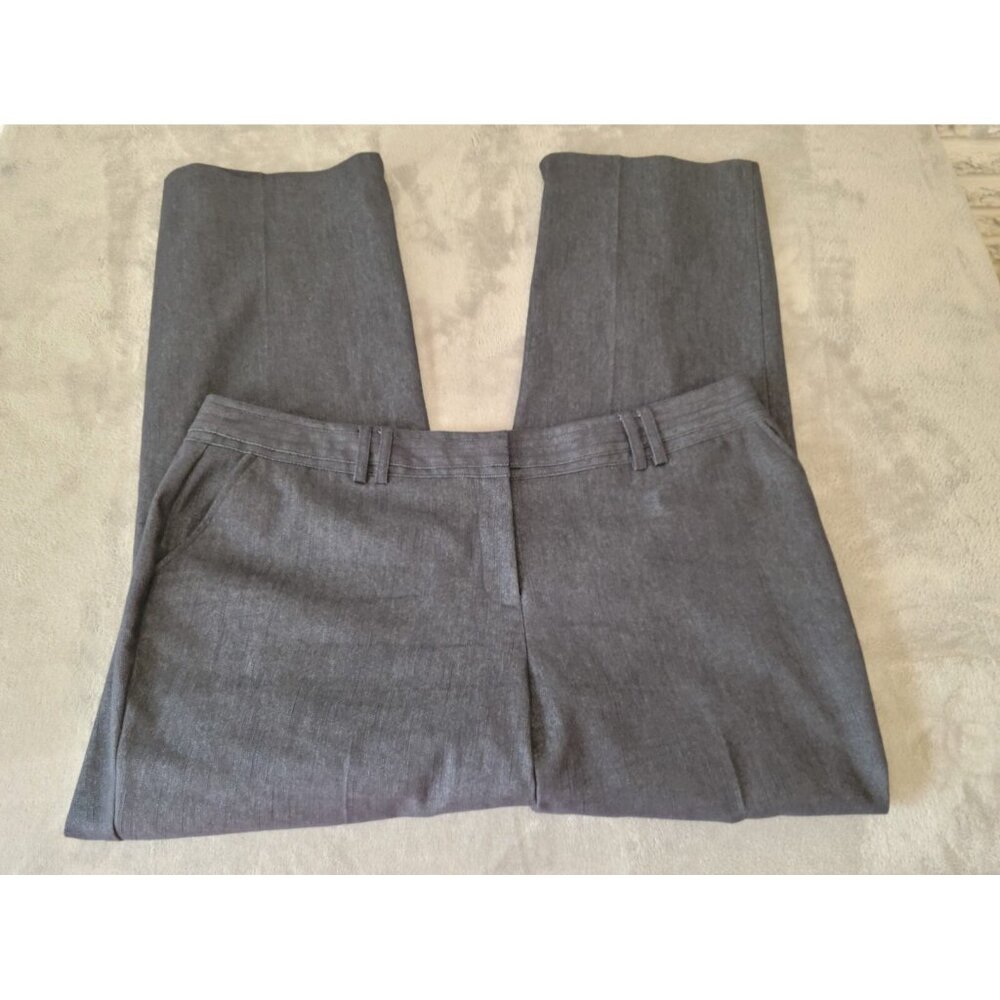 Dress Barn Women's 20 Plus Black Pants High Rise Bootcut Cotton Blend BLA129E